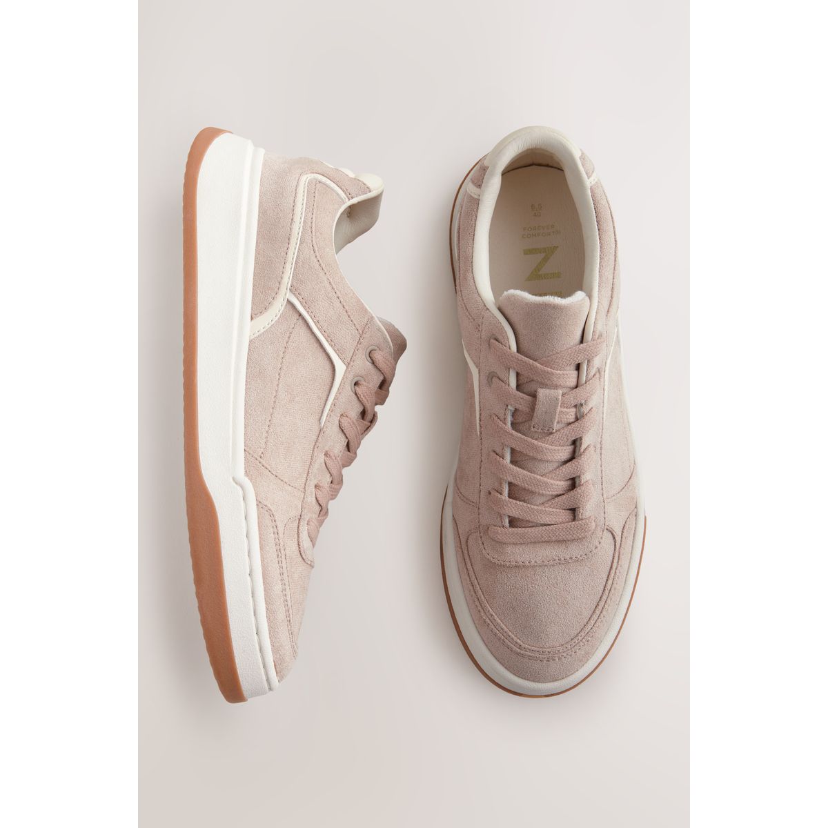 Baskets forever comfort® à lacets style rétro rose blush, NEXT
