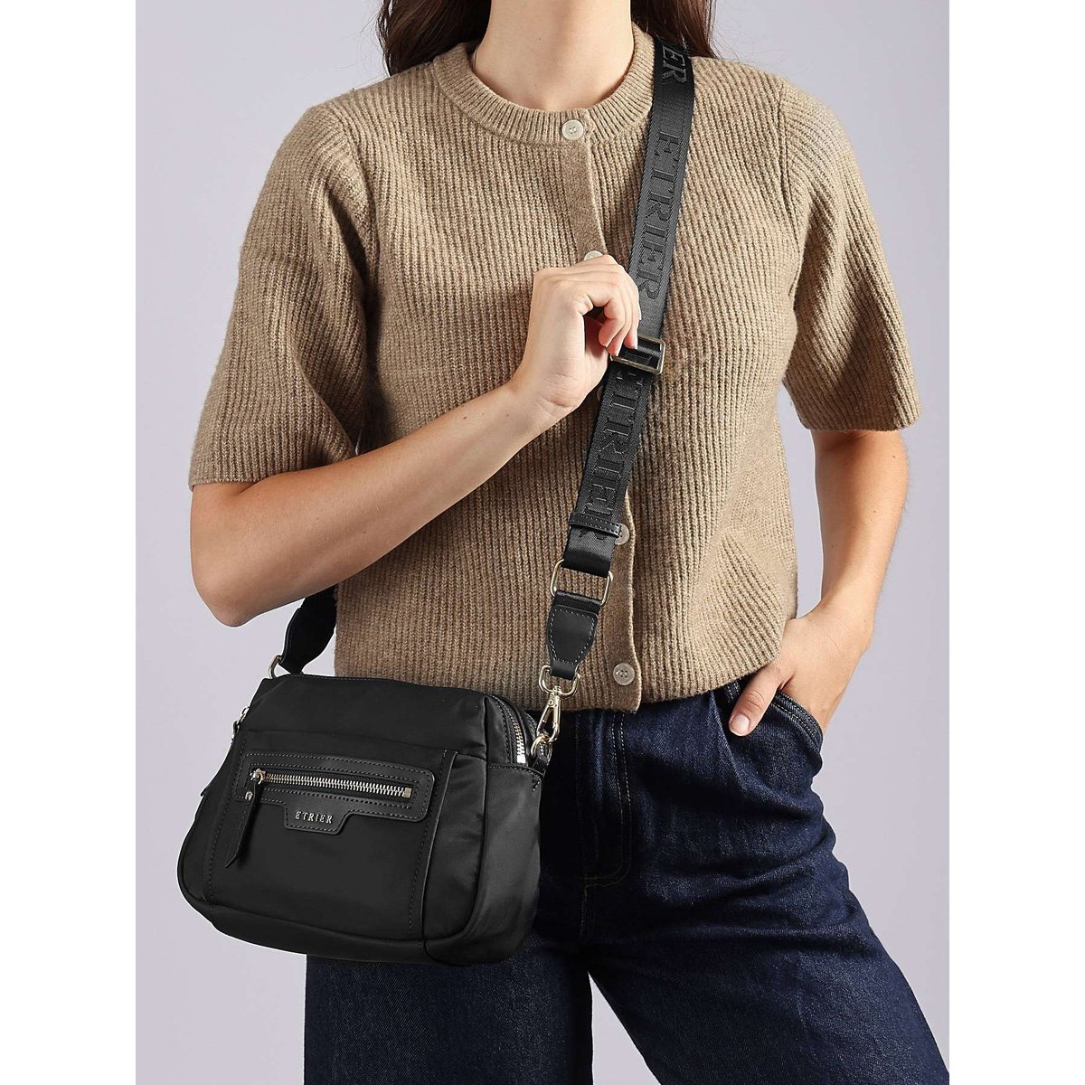 Sac bandoulière Celeste noir, ETRIER