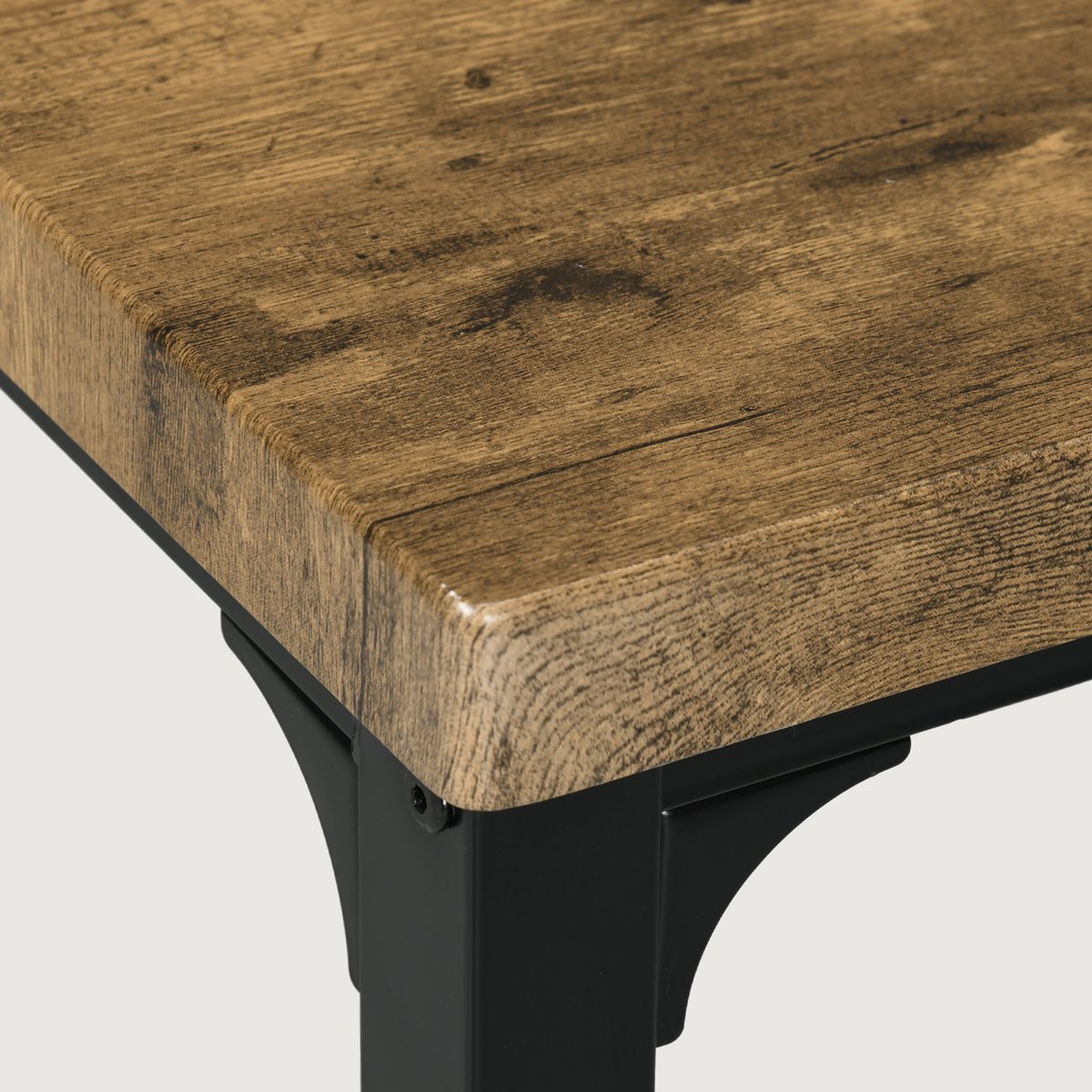 Ensemble de table à manger MDF Brun Rustique brun rustique, noir, HOMCOM