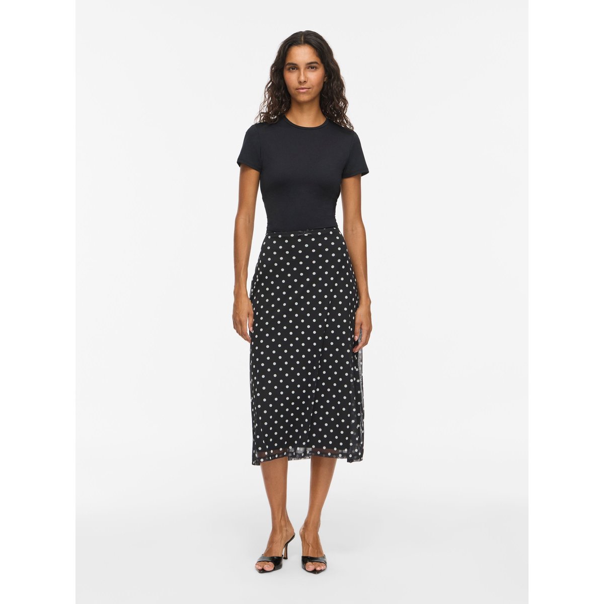 Jupe Mi-Longue noir - black2, VILA