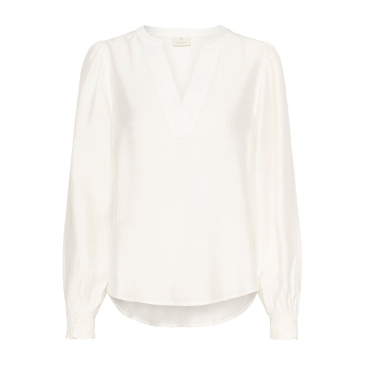 Blouse with long sleeve blanc chalk, KAFFE