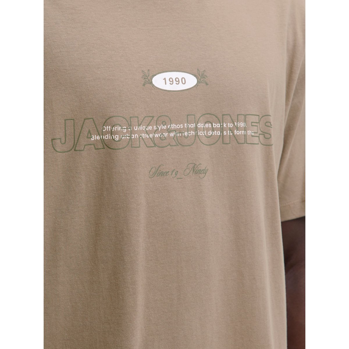 T-Shirt marron - desert taupe 1, JACK & JONES