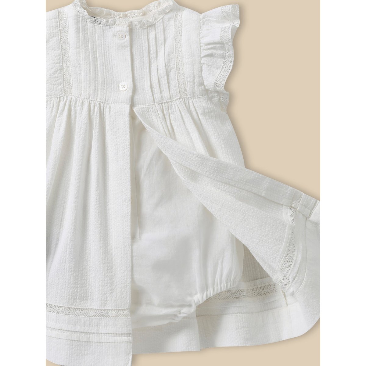 Robe Louise – Collection Fêtes et Mariages blanc doux, CYRILLUS