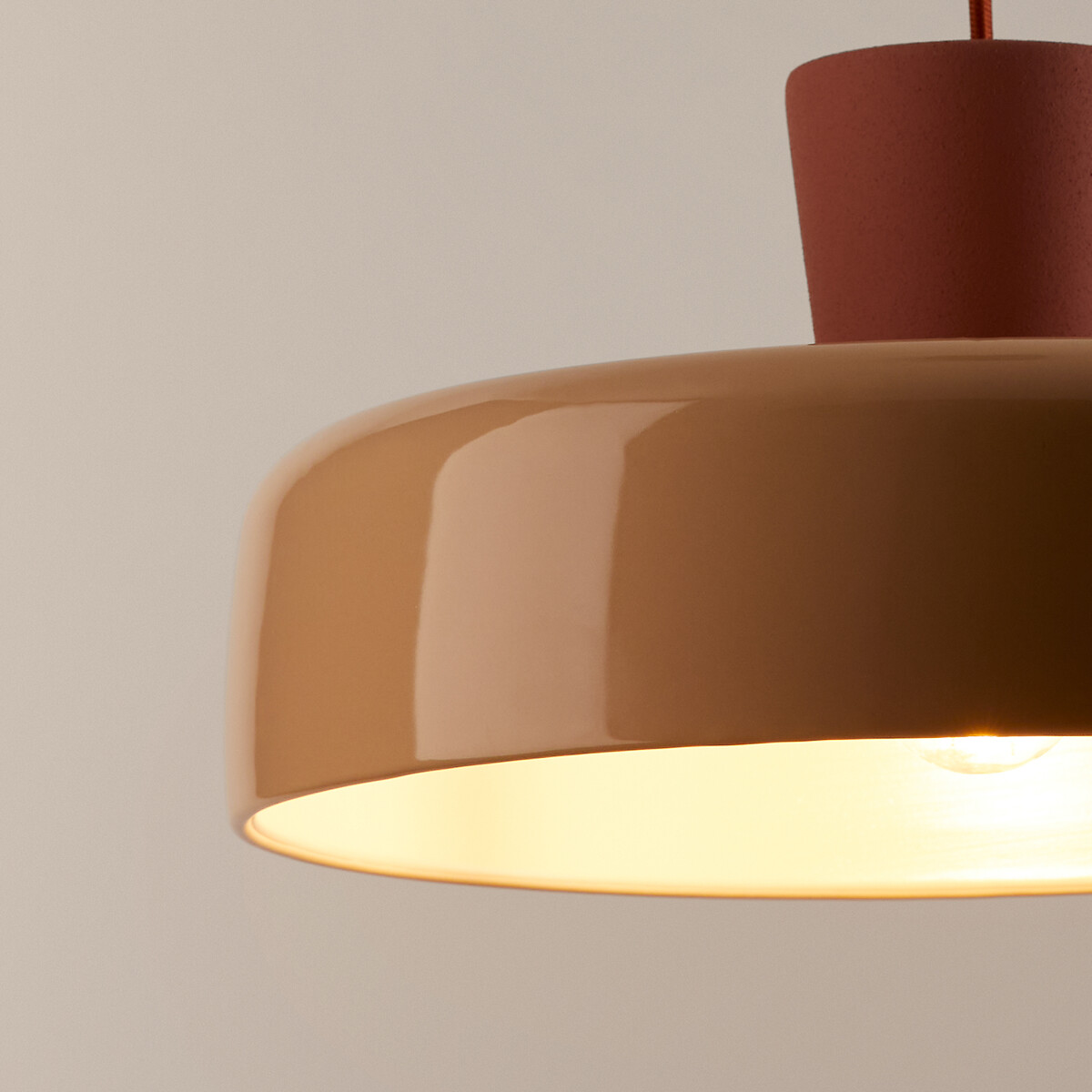 Suspension en céramique colorée Ø 30 cm, Jimna beige, LA REDOUTE INTERIEURS