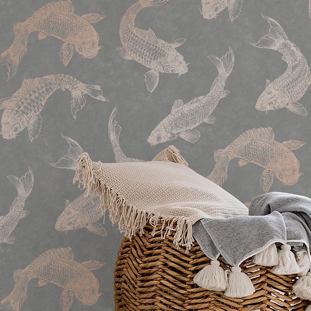 Papier peint Carpes royales gris, SUPERFRESCO EASY