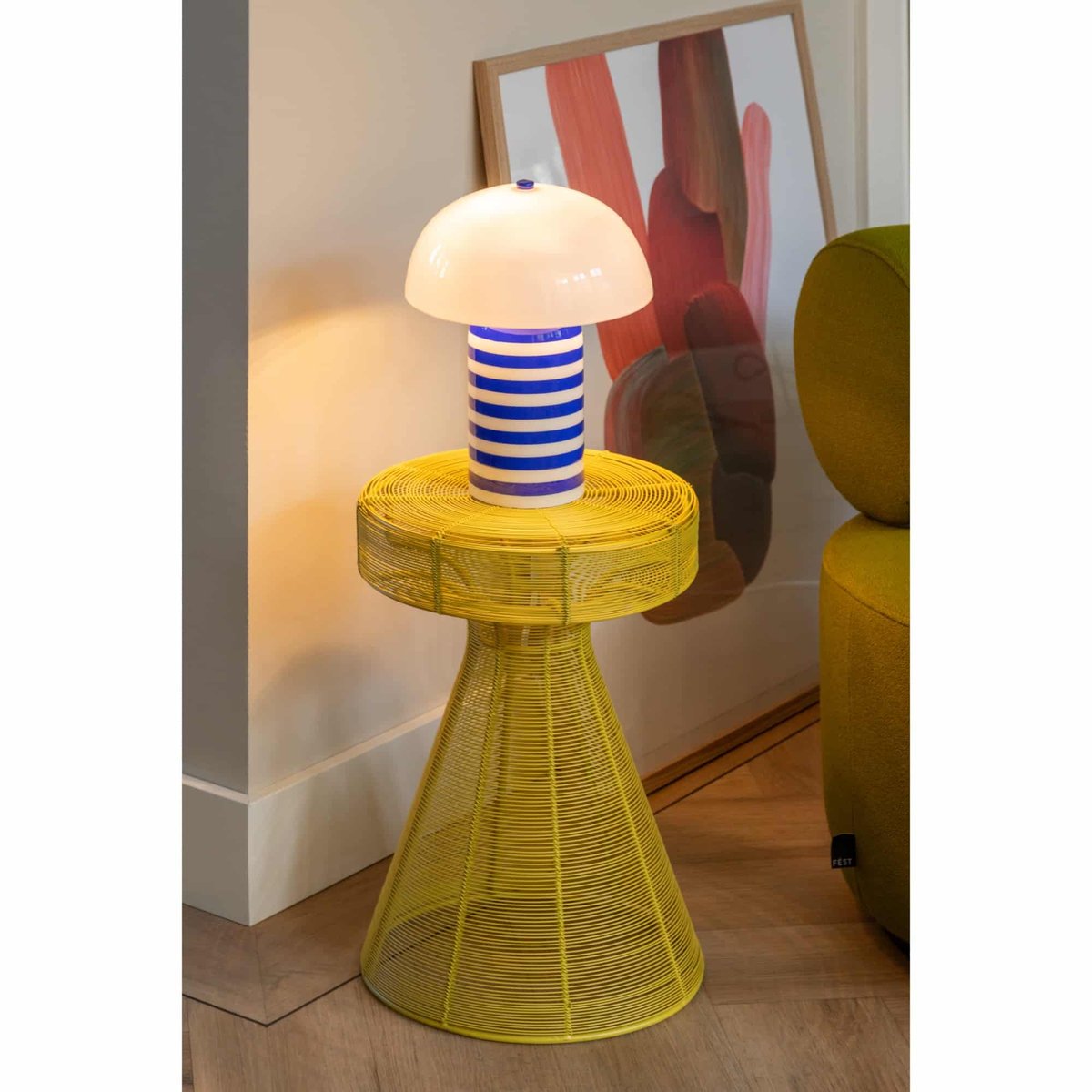 Lampe À Poser Métal RAYADO RETRO bleu cobalt, LEITMOTIV