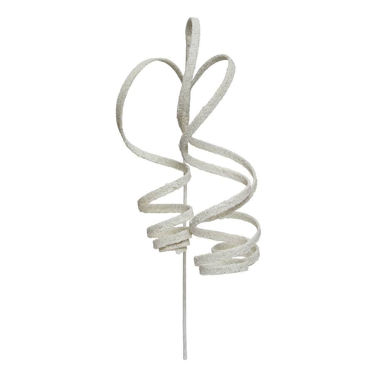 Branche décorative tourbillons blancs H. 55 cm dore, FEERIC LIGHTS & CHRISTMAS