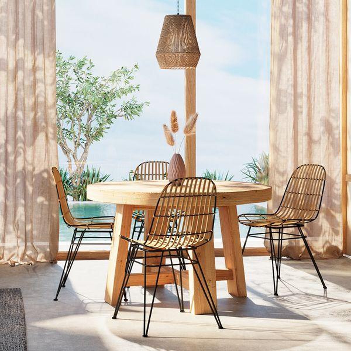 Chaise en rotin naturel, ZAGO