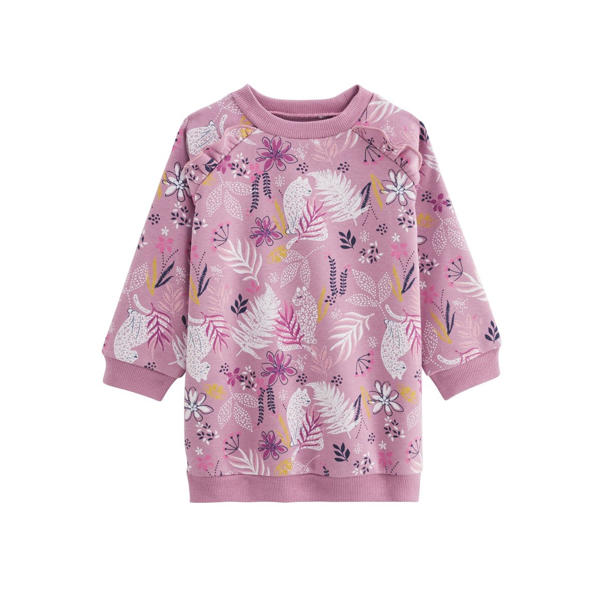 Robe enfant en molleton Louisa rose, PETIT BEGUIN