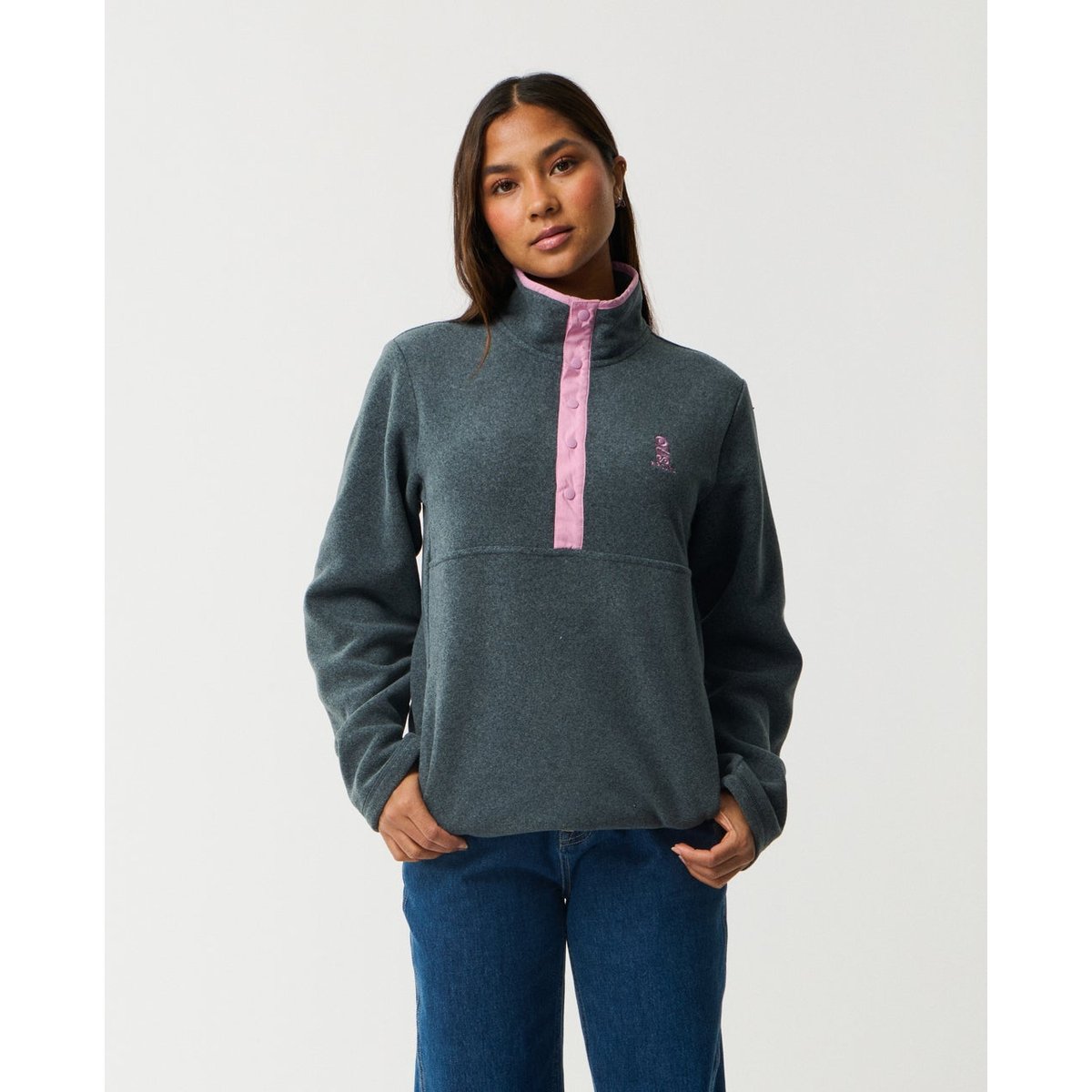 Polaire SEARCH Series Polartec charcoal marle, RIP CURL