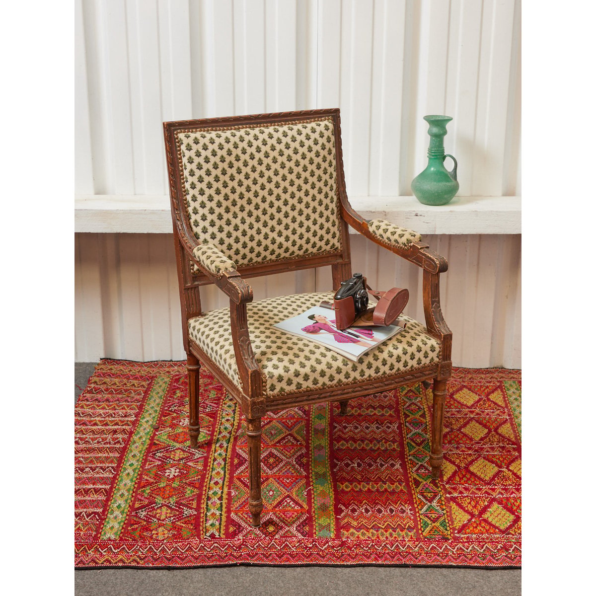 Fauteuil XIXème en bois Ernest N°1083 - Bon état blanc, DEBONGOUT