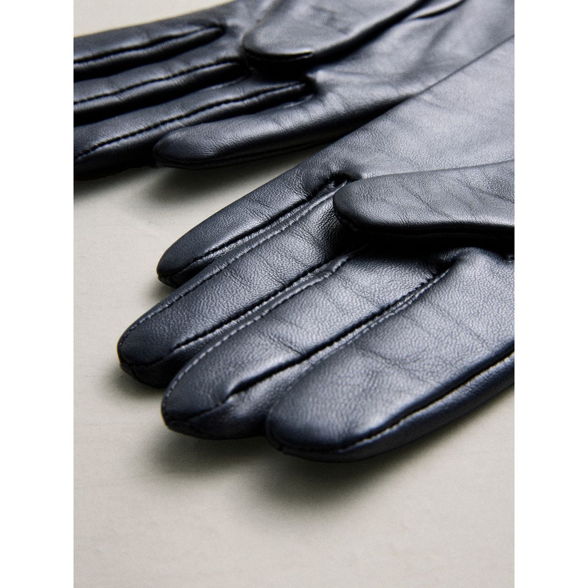 Gants en cuir bleu marine, NEXT