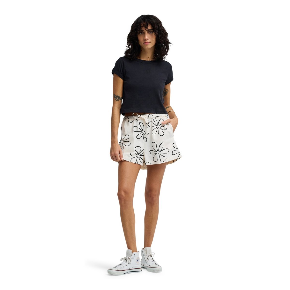 Short taille élastique WANDERER blanc white cap, BILLABONG