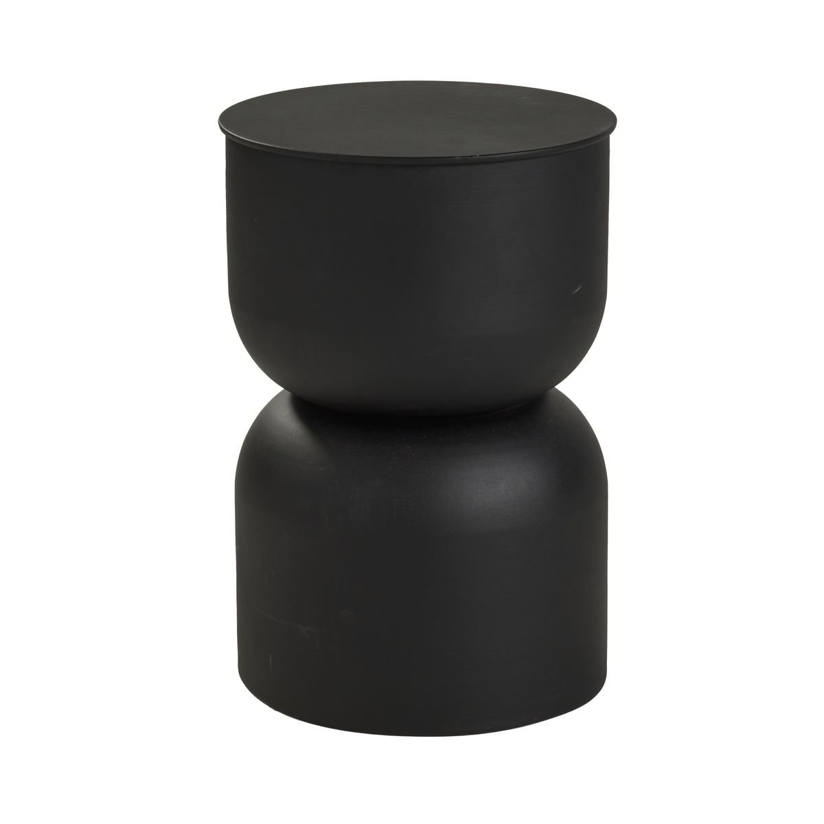 Table d'appoint rond en métal MOKA noir, FACTORY