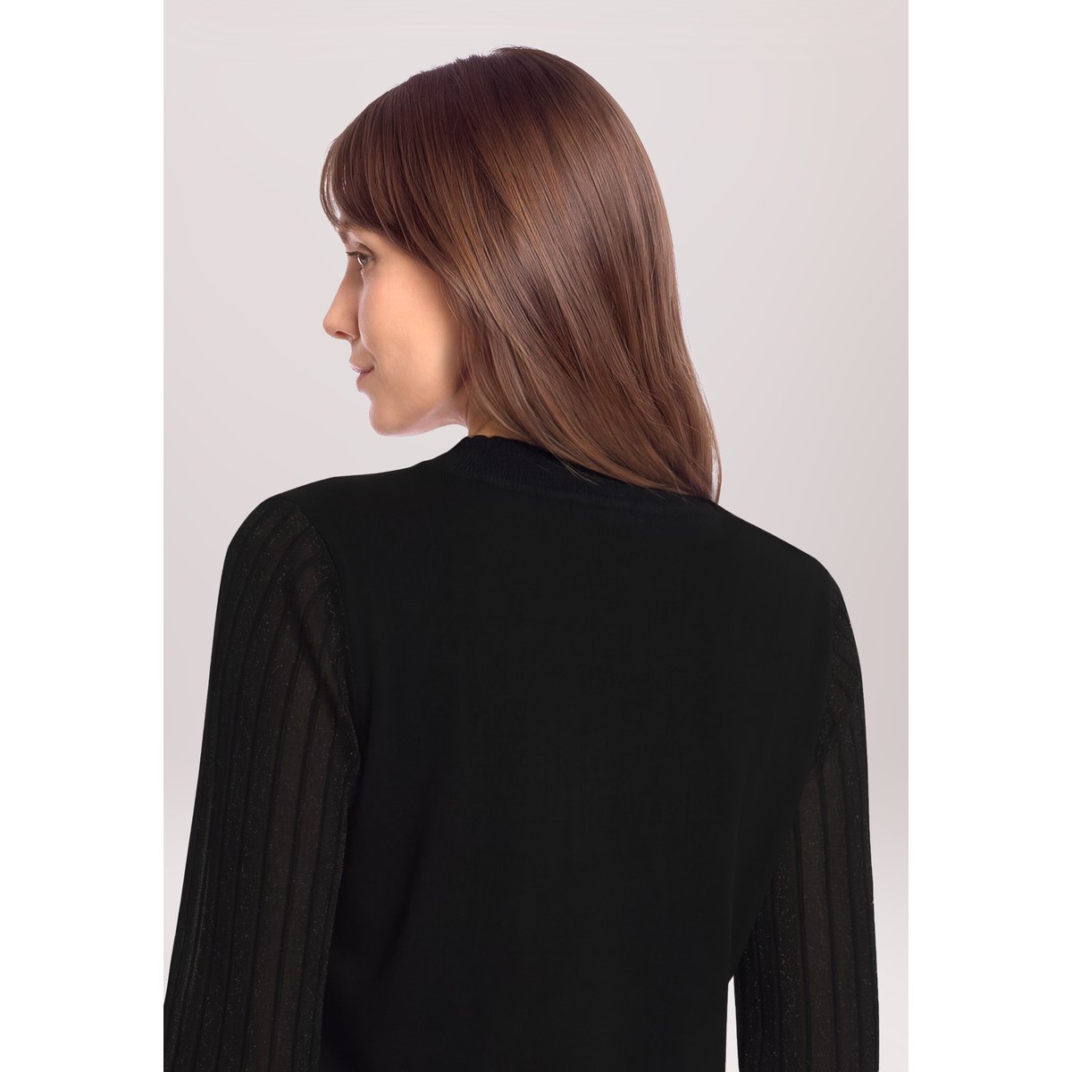 Pull-over en maille à fils de fil textile noir, BETTY & CO