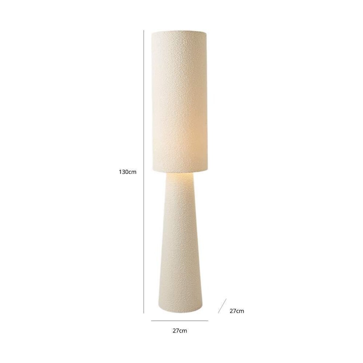Allie Boucle Fabric Midi Floor Lamp white, ÉDITÉ