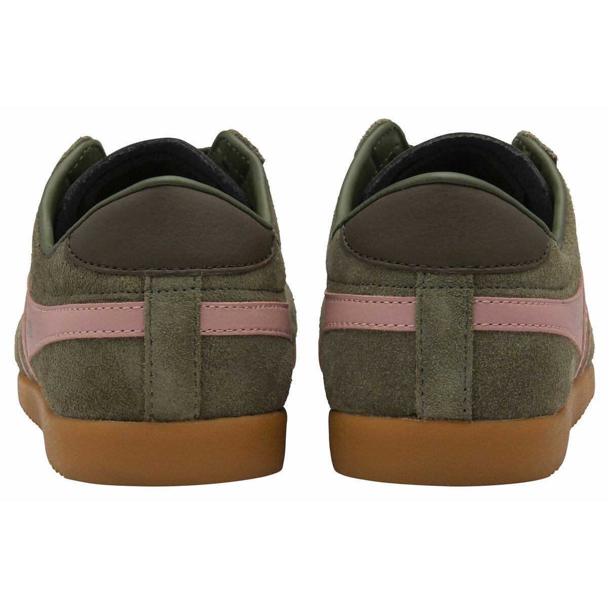 Baskets Bullet Suede kaki/corail, GOLA