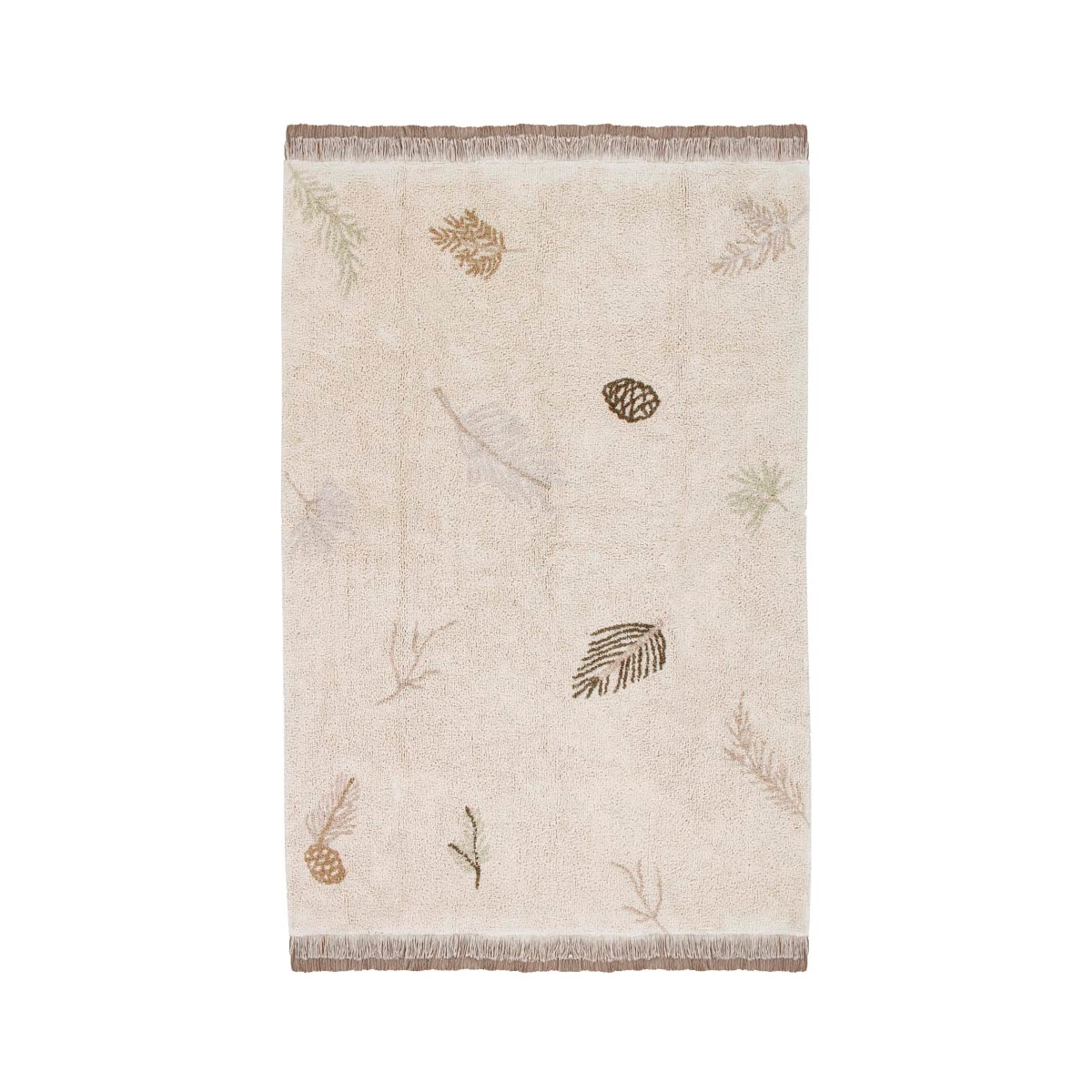 Tapis Rectangulaire en coton Forêt de pins COTTON WOODS beige, LORENA CANALS