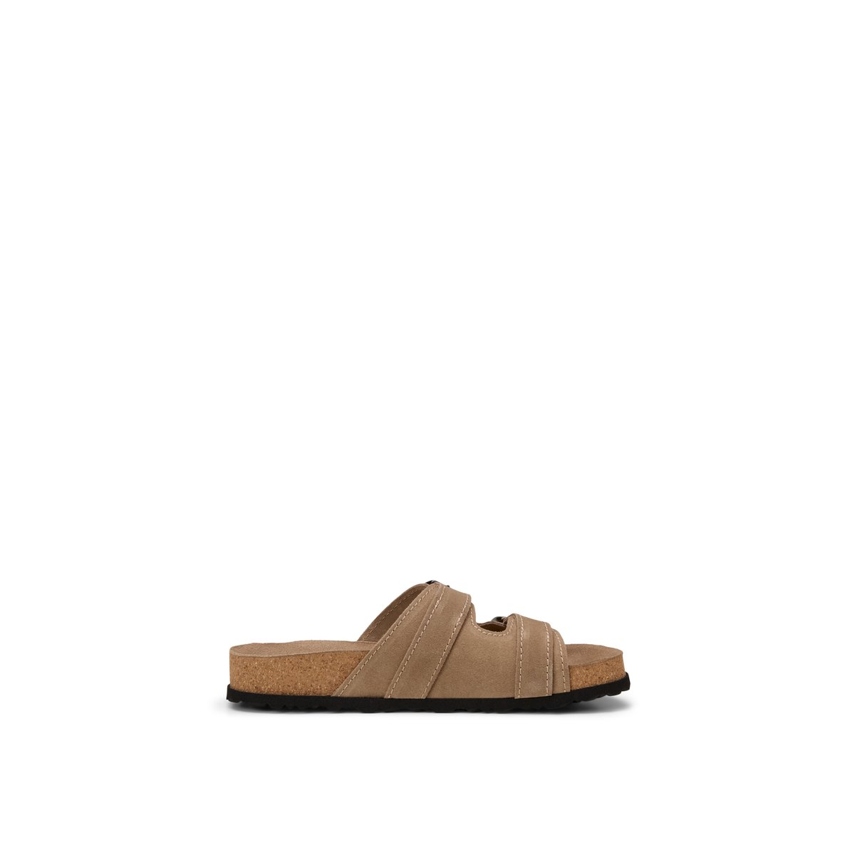Mule modèle Quinn en cuir velours doux marron clair, MARC O'POLO