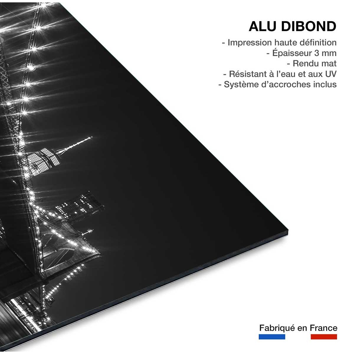 Tableau brooklyn brigde de nuit tableau alu dibond, HEXOA