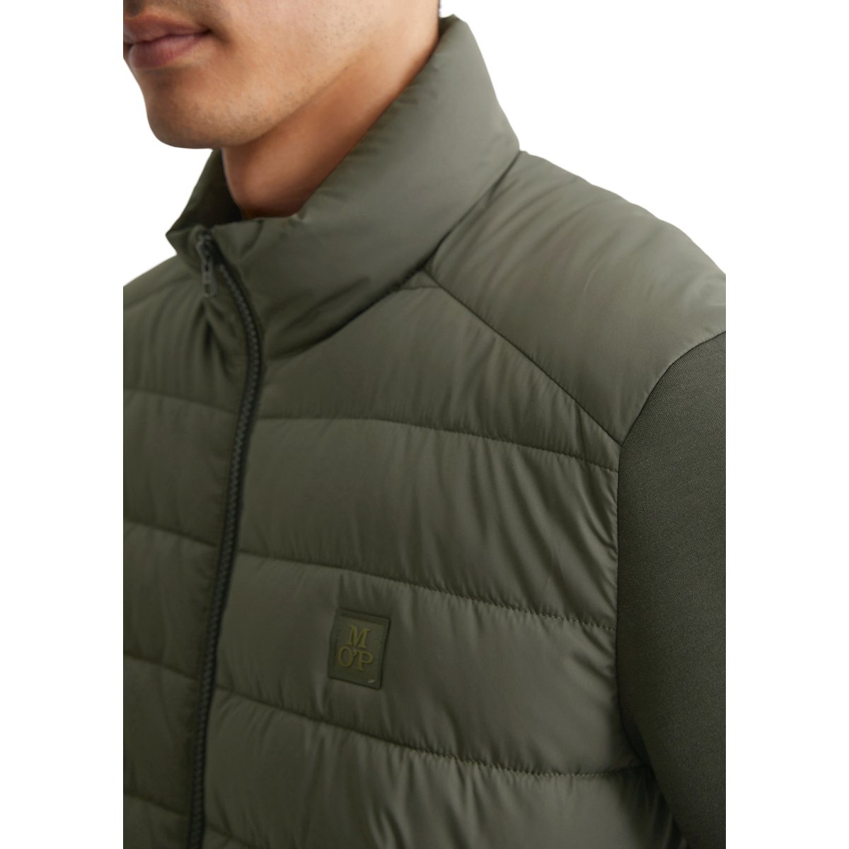 Veste matelassée regular avec manches scuba souples vert foncé, MARC O'POLO