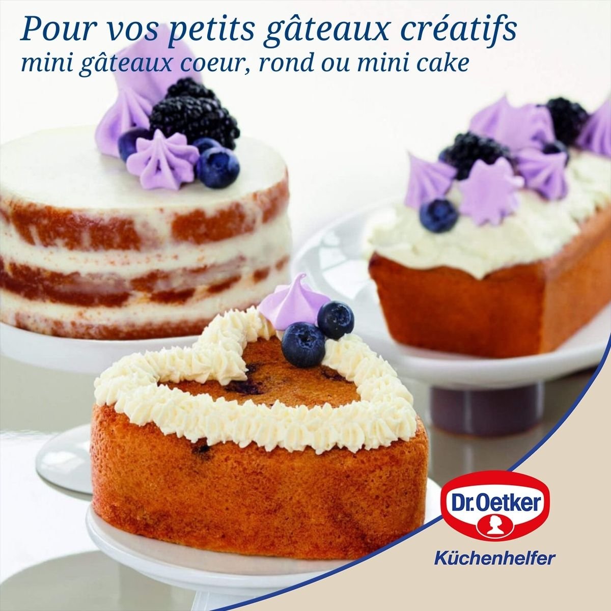 Set de 3 mini moules EXCLUSIVE blanc, DR OETKER