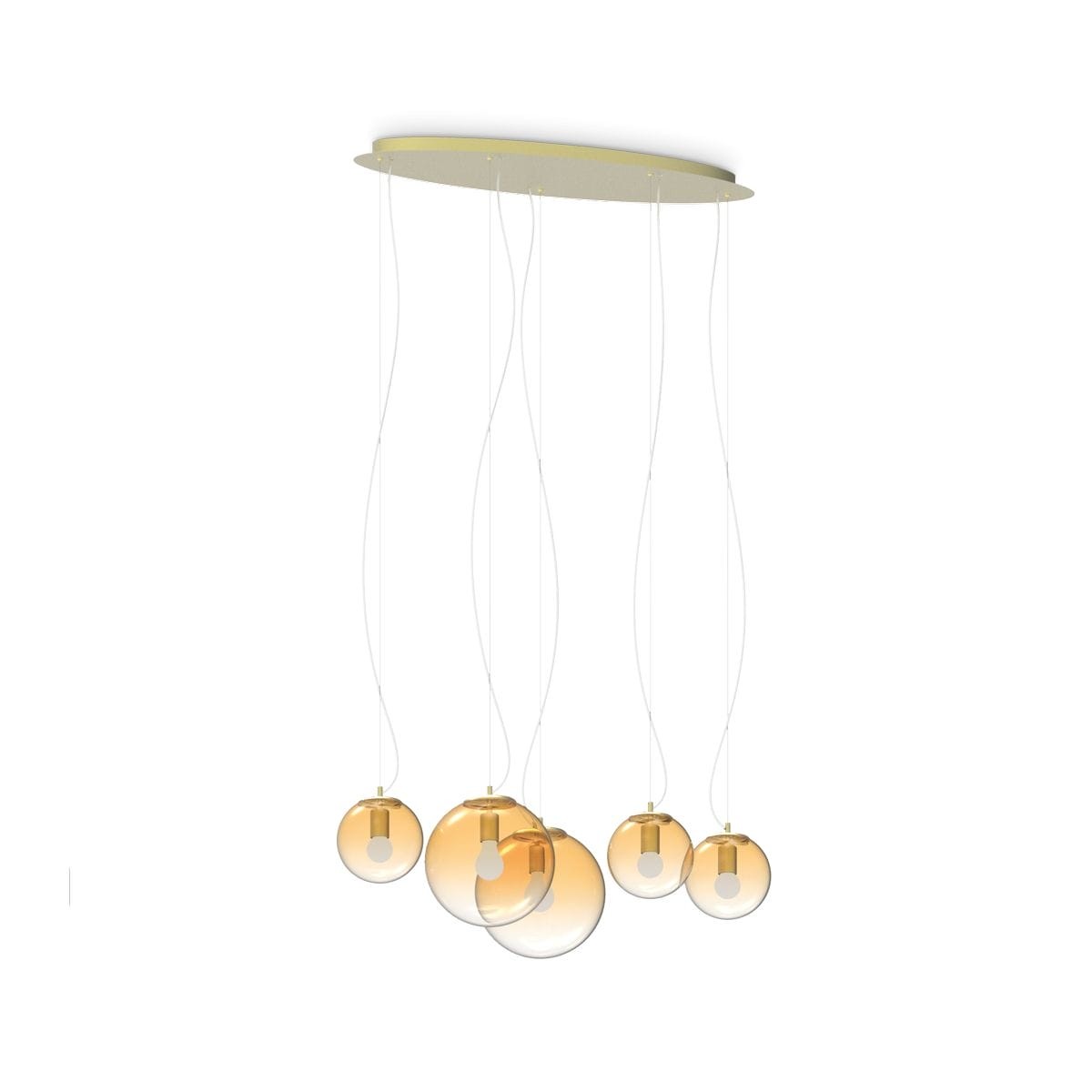 Suspension    MAPA CLEAR laiton or dore, IDEAL LUX