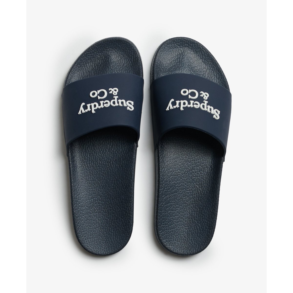 Claquettes & Co Piscine bleu marine éclipse/blanc cassé, SUPERDRY