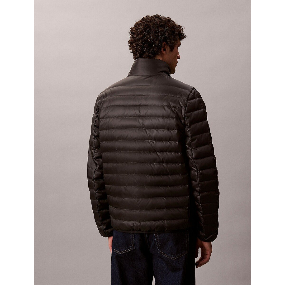High Neck Padded Jacket black, CALVIN KLEIN