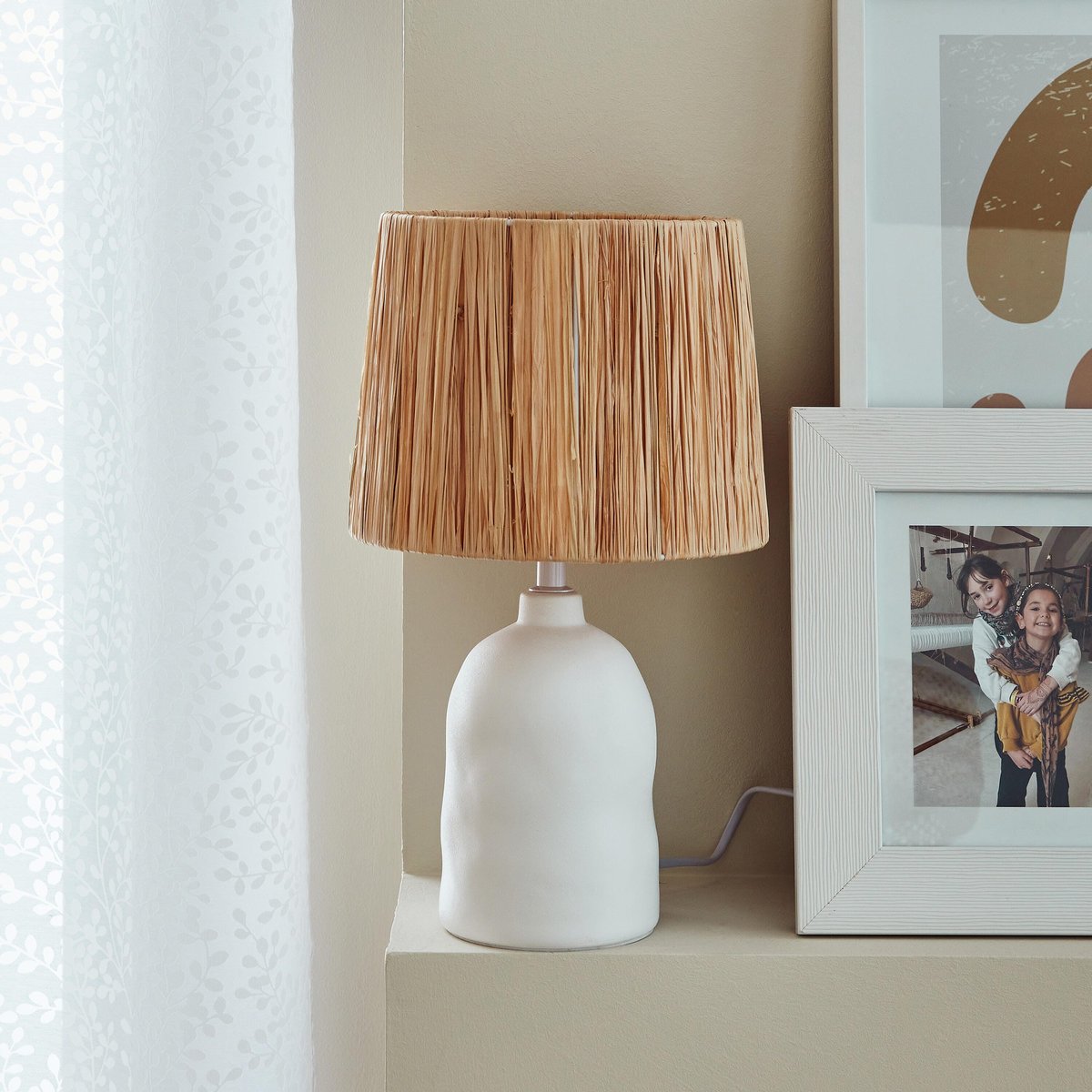 Lampe en céramique, BOMOA blanc, INSPIRE