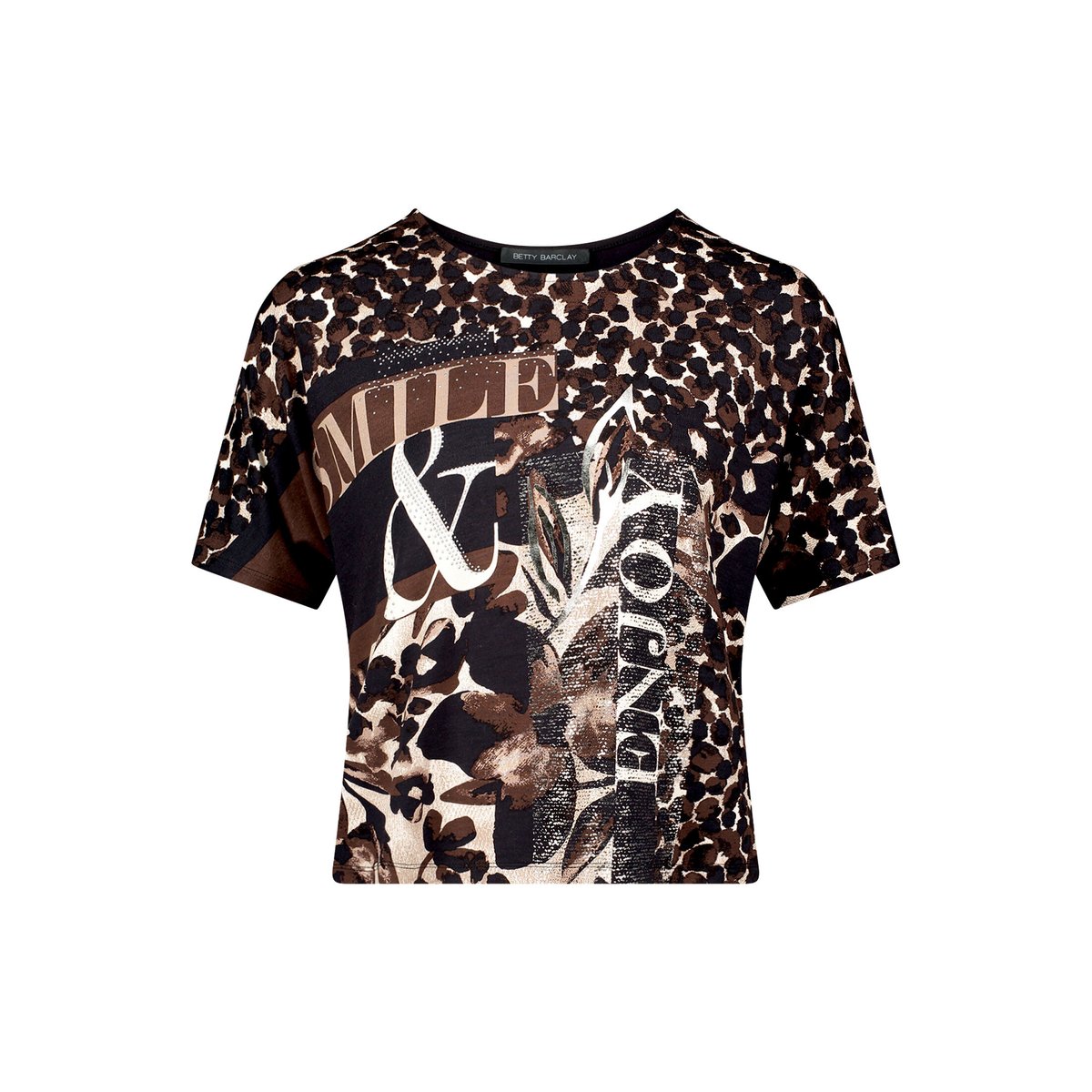 T-shirt oversize à impression marron/beige, BETTY BARCLAY