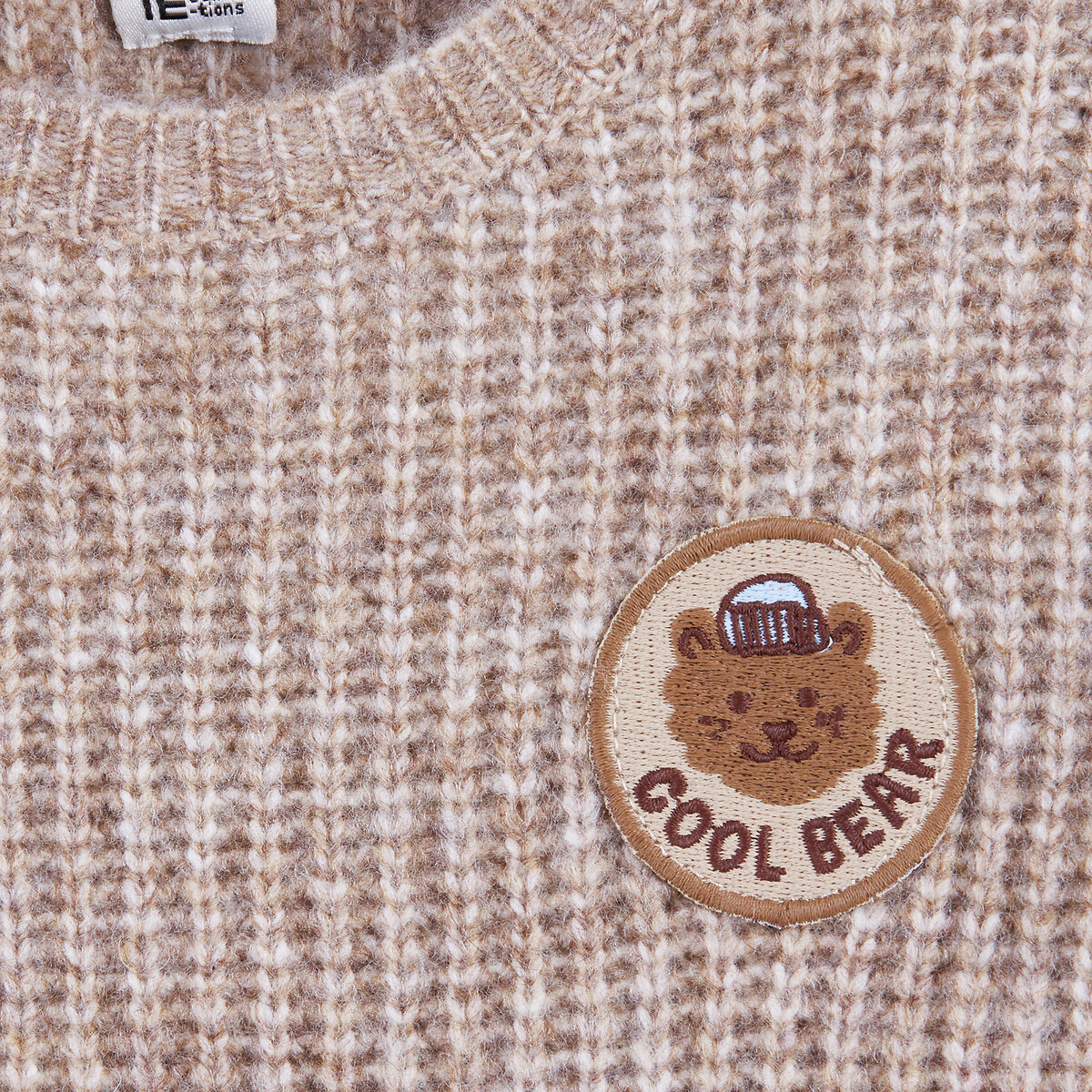 Chunky Knit Jumper with Crew Neck chestnut, LA REDOUTE COLLECTIONS