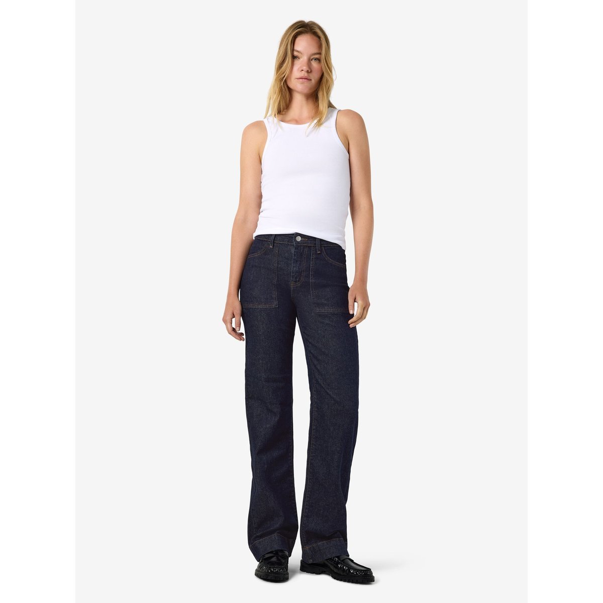 Jean Large bleu - dark blue denim1, NOISY MAY