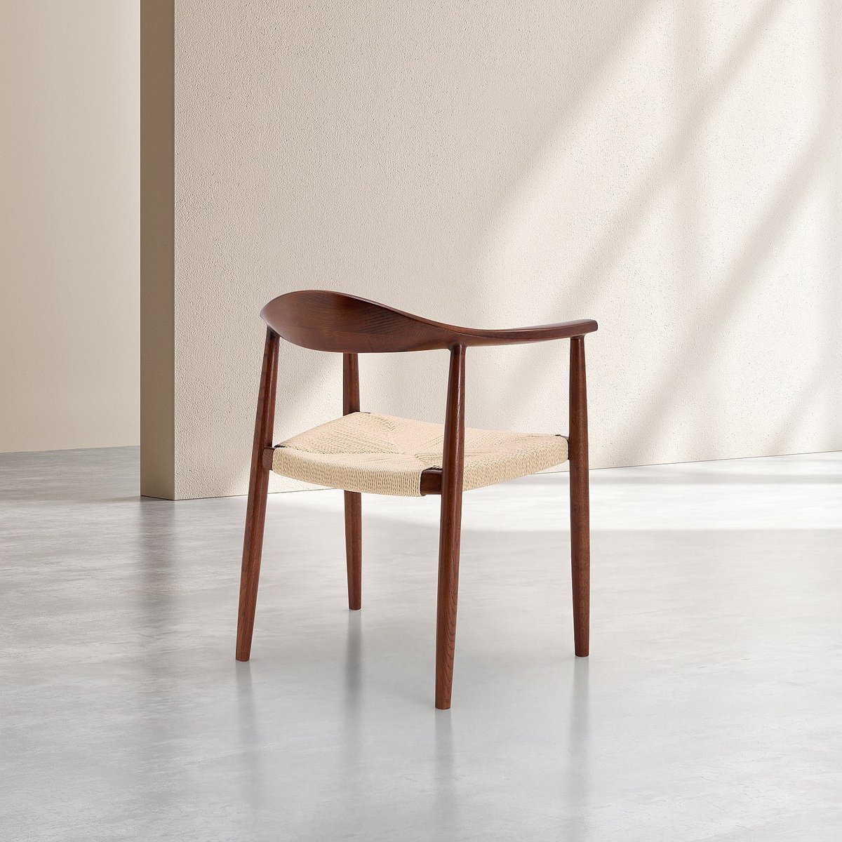 Chaise fibre naturelle AARON naturel clair, HABITAT