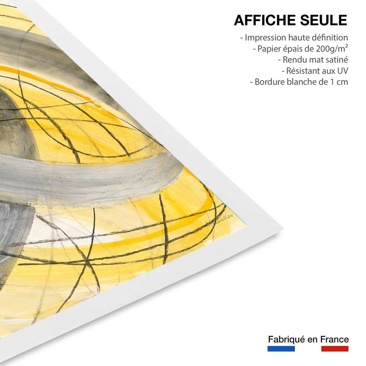 Poster yellow signal affiche seule, HEXOA