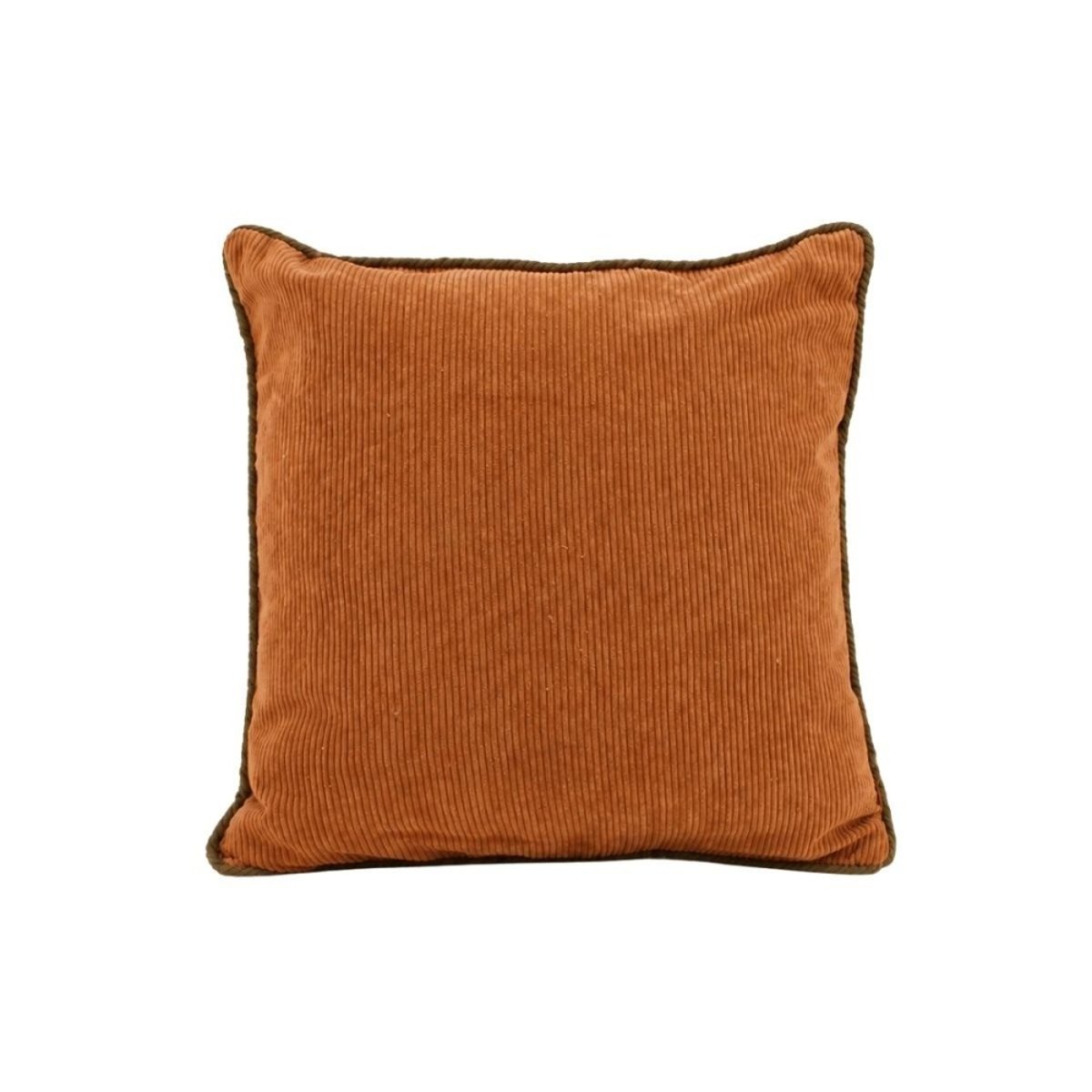 Lot de 2 housses de coussin 40x40cm en velours marron, ORNAMI
