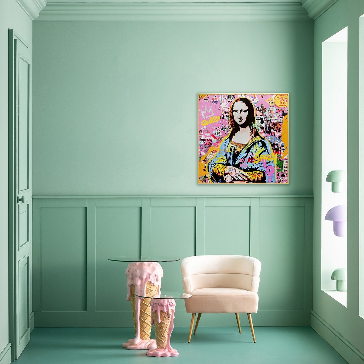 Affiche encadrée Lisa, LA VIVA rose, KARE DESIGN