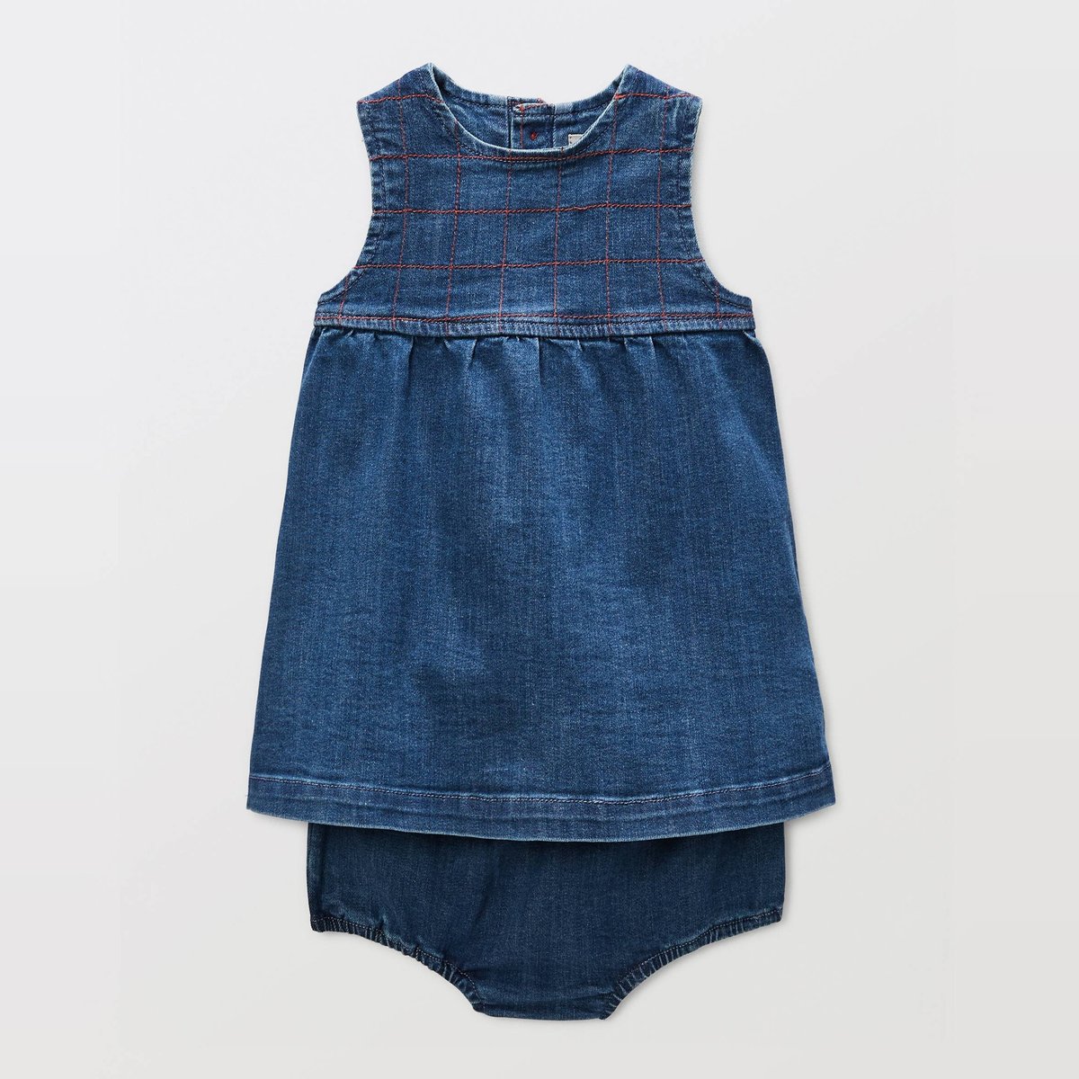 Robe en jean avec bloomer blue denim, BOUT'CHOU
