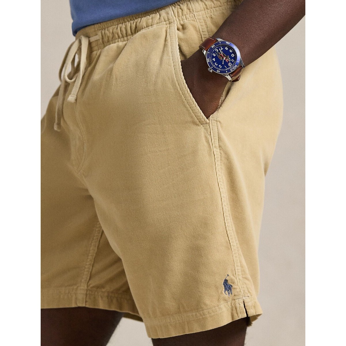 Short Classic Fit velours côtelé 20,5 cm beige, POLO RALPH LAUREN