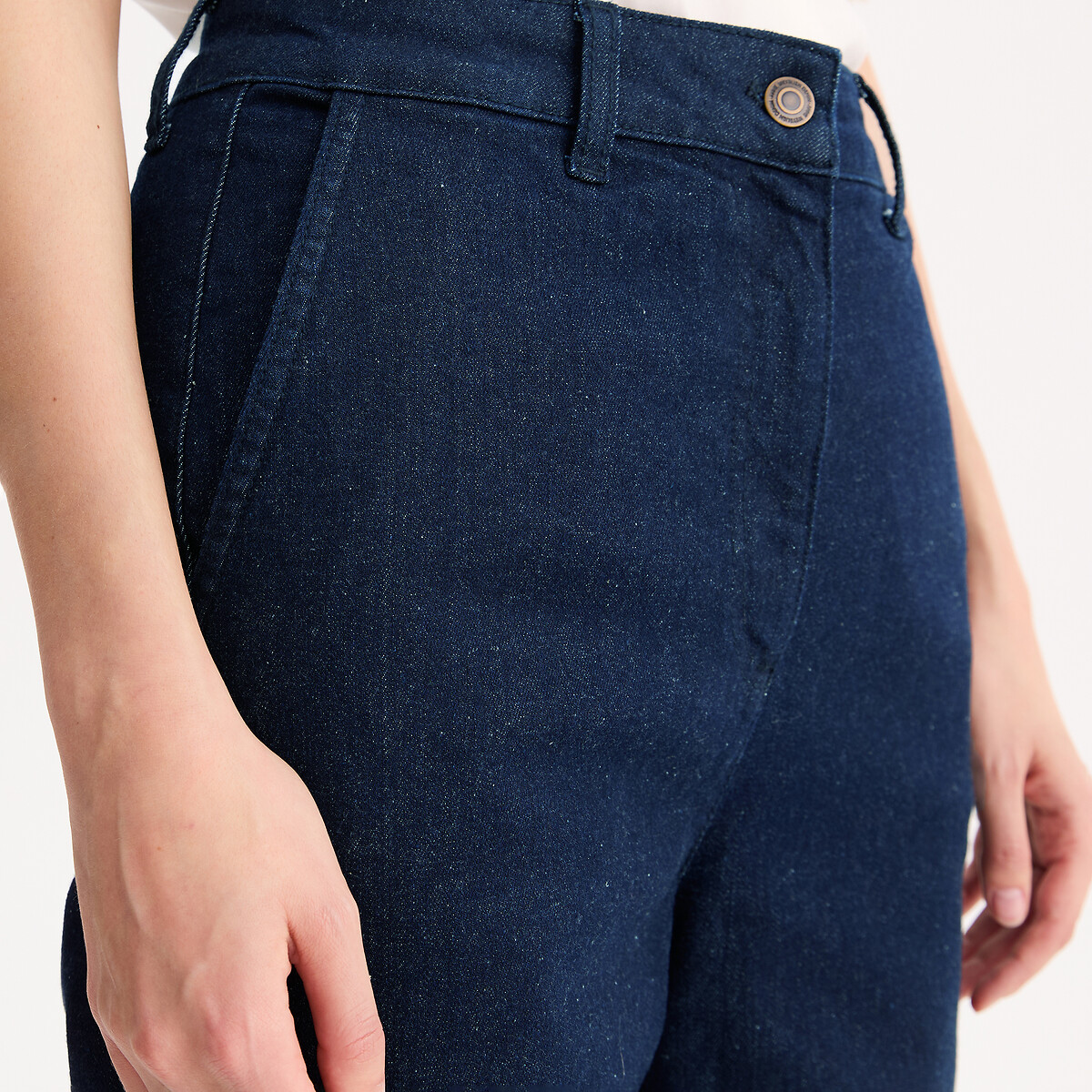 Jean flare femme coton stretch poches italiennes bleu brut, ANNE WEYBURN