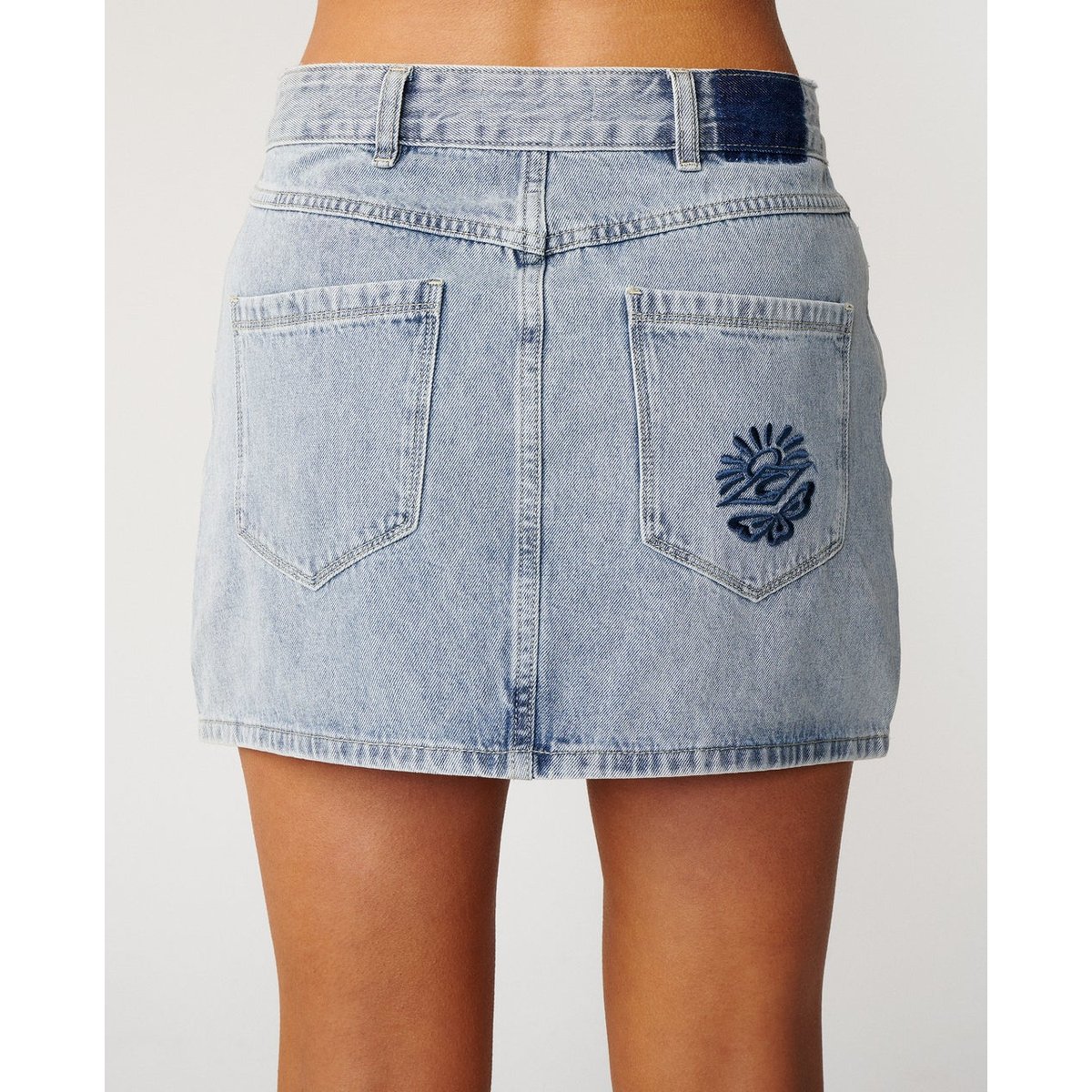Mini-jupe en jean Tabby 2.0 bleu vintage, RIP CURL