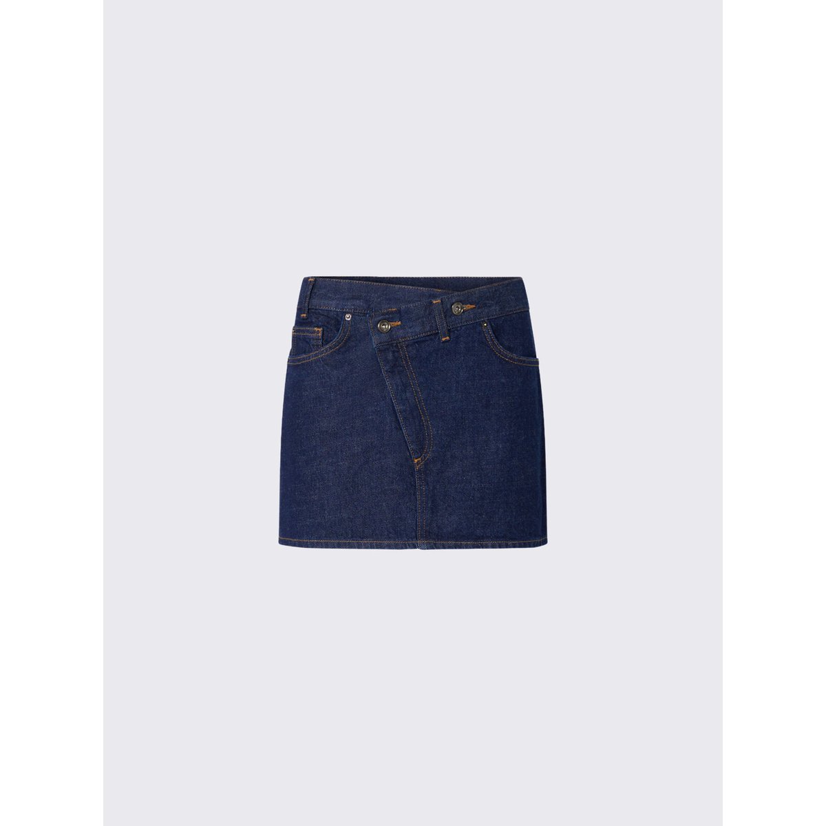 Minijupe asymétrique en denim délavage normal, LIU JO