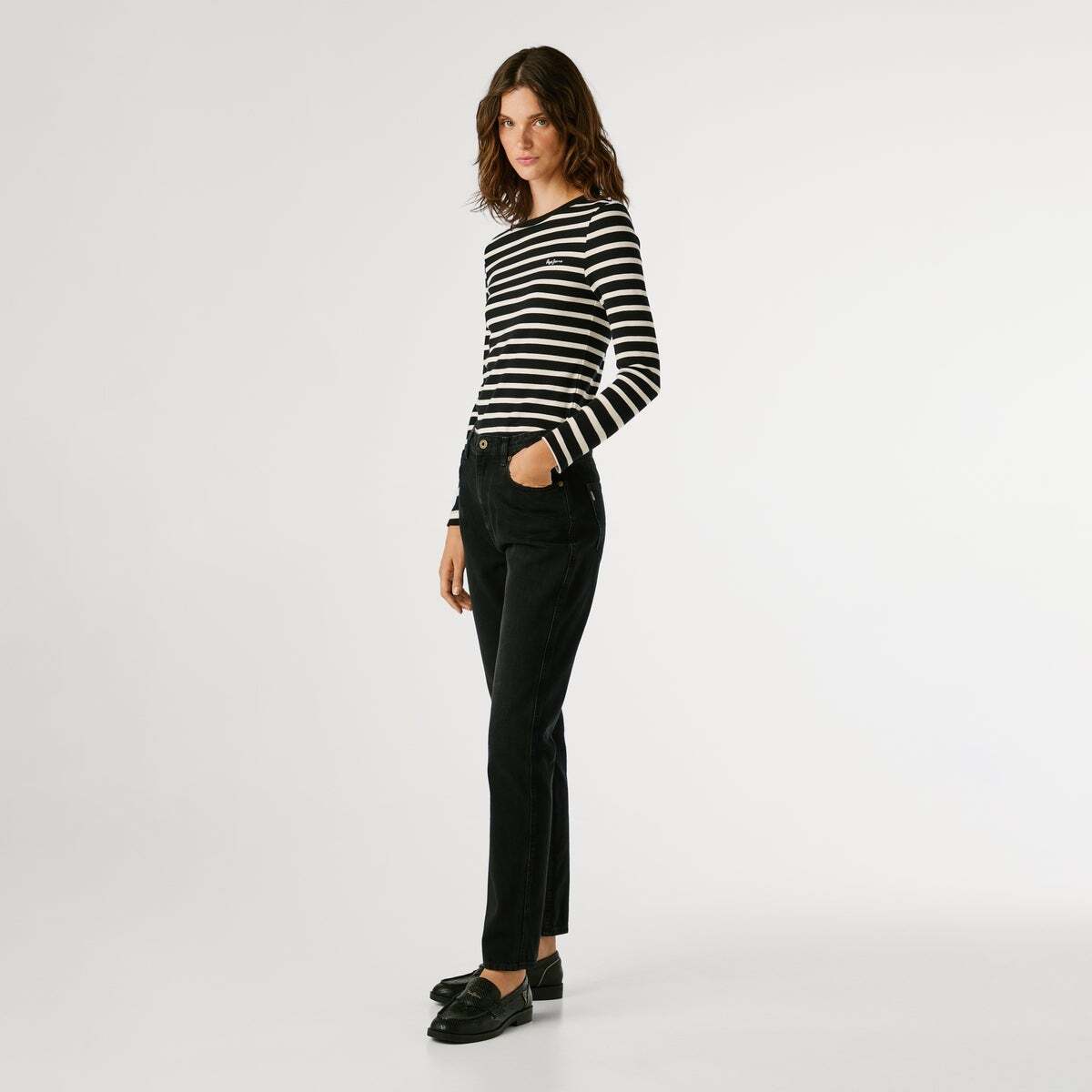 Jean Coupe Slim, Taille Haute - Betty faded deep black, PEPE JEANS