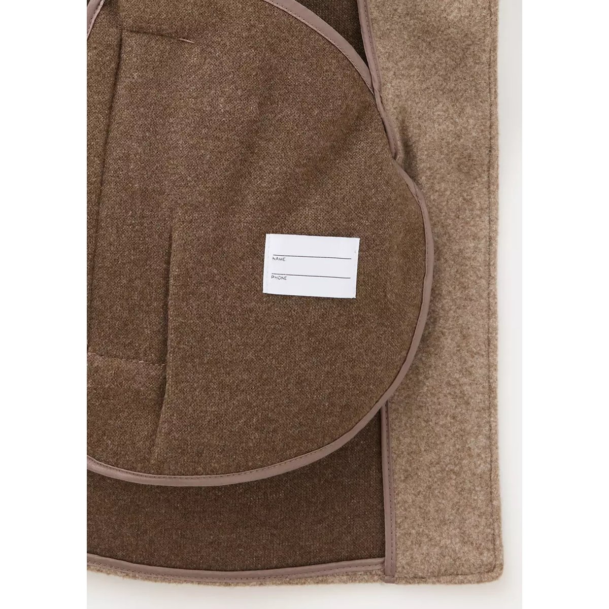 Manteau en drap à col cheminée marron moyen, MANGO KIDS