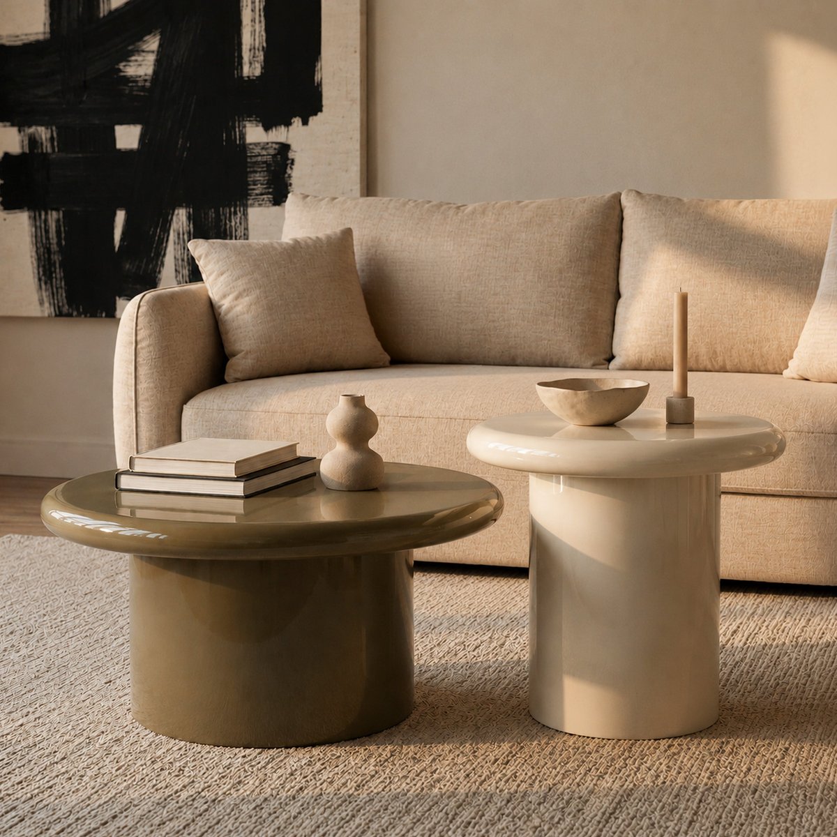 Table d'appoint Apoline - APOLINE blanc, MAISON PAVANE