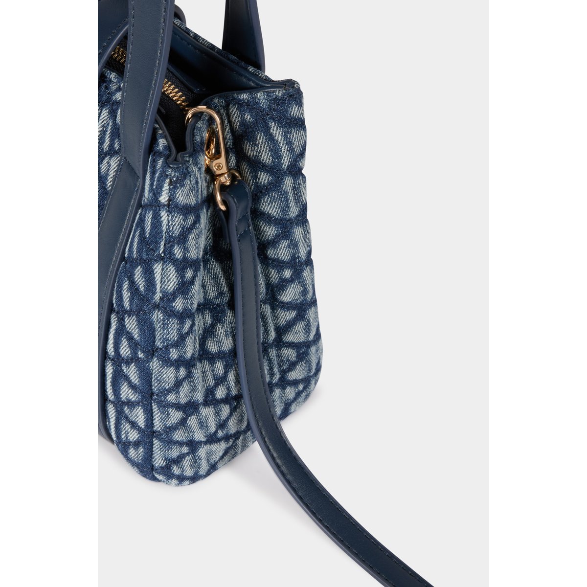 Sac cabas matelassé denim stone, MORGAN