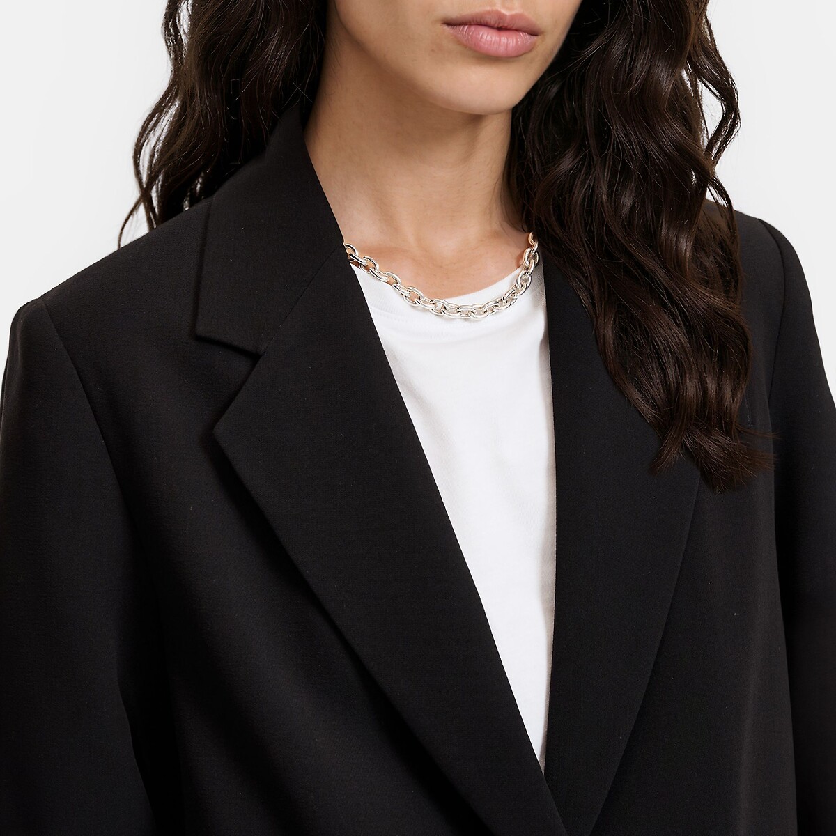 Blazer coupe droite, simple boutonnage noir, LA REDOUTE COLLECTIONS