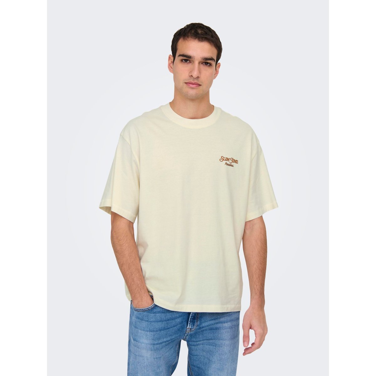 T-Shirt antique white, ONLY & SONS