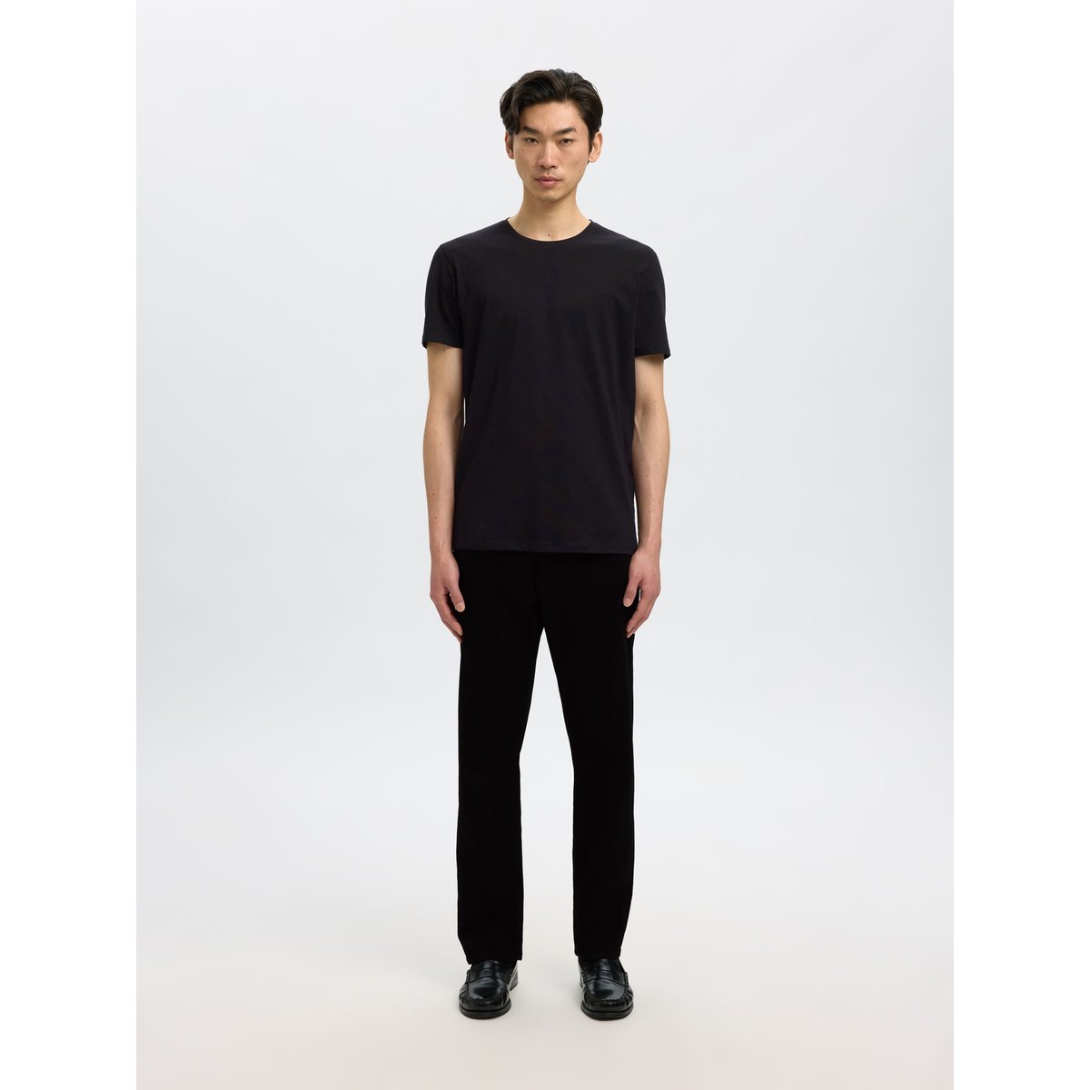 Jean Droit black denim, SELECTED