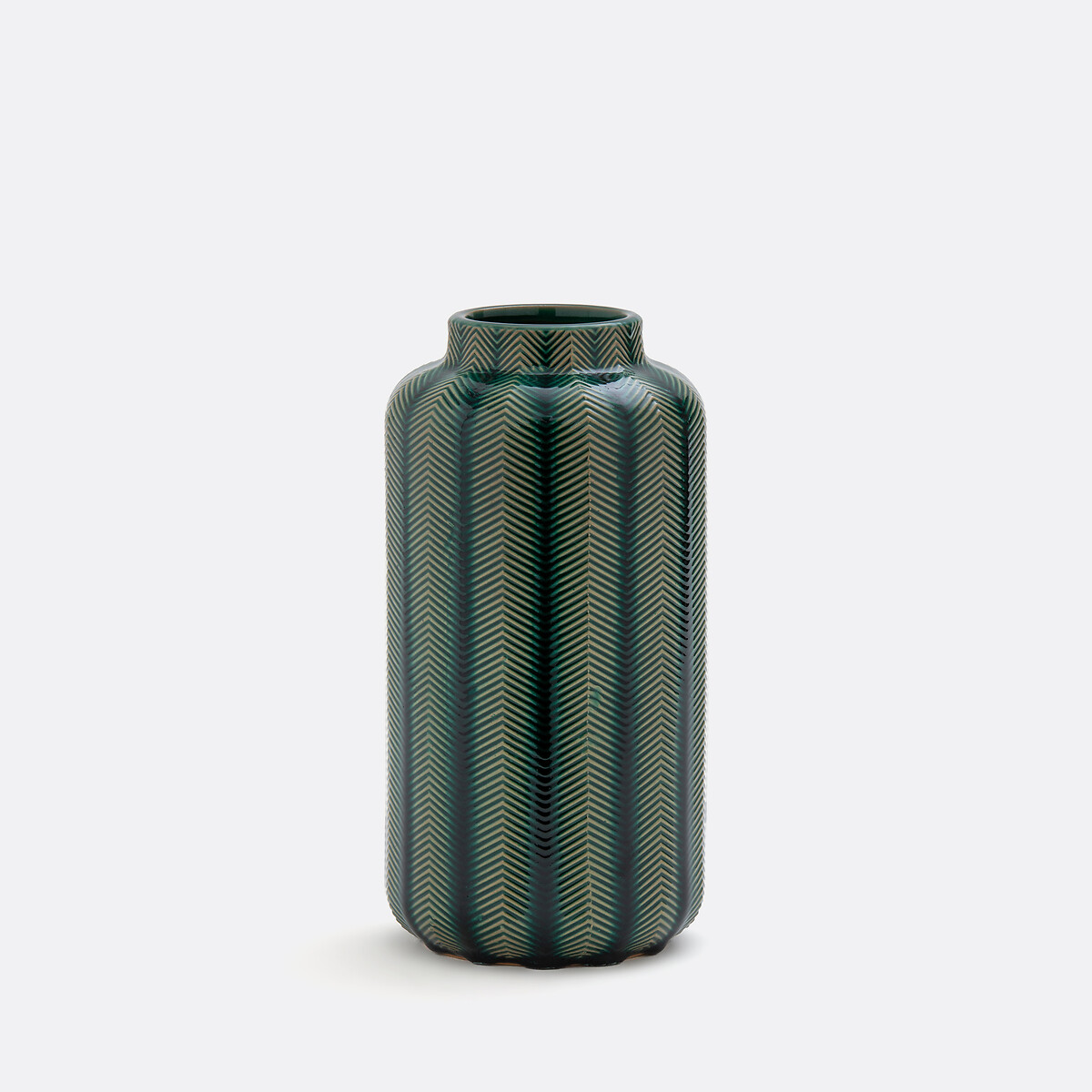 Vase en céramique, hauteur 31 cm, Estria vert, LA REDOUTE INTERIEURS